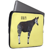Okapi cartoon Illustration Laptopschutzhülle (Vorne Rechts)