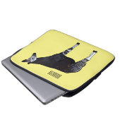 Okapi cartoon Illustration Laptopschutzhülle (Vorne Knopf)