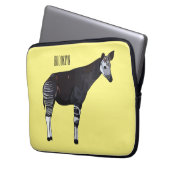 Okapi cartoon Illustration Laptopschutzhülle (Vorderseite Links)