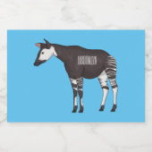 Okapi cartoon illustration lebensmitteletikett (Einzelnes Label)