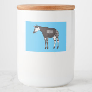 Okapi cartoon illustration lebensmitteletikett