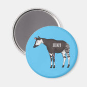 Okapi cartoon Illustration Magnet (Vorderseite/Rückseite)