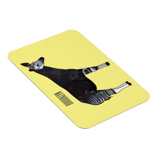 Okapi cartoon Illustration Magnet (Rechte Seite)