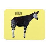Okapi cartoon Illustration Magnet (Horizontal)