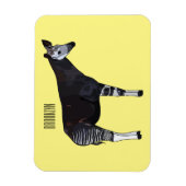 Okapi cartoon Illustration Magnet (Vertikal)