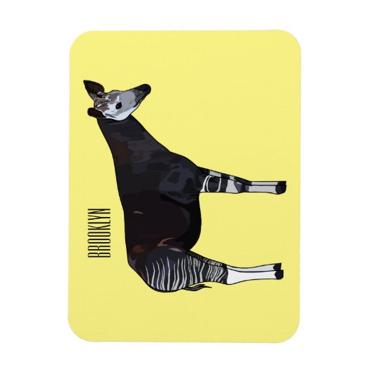 Okapi cartoon Illustration Magnet (Vertikal)