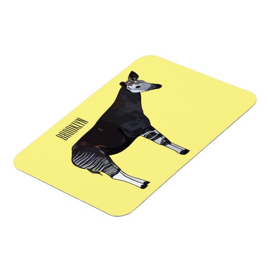 Okapi cartoon Illustration Magnet (Linke Seite)