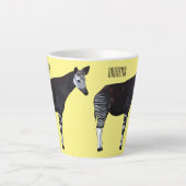 Okapi cartoon Illustration Milchtasse (Vorderseite)