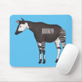 Okapi cartoon Illustration Mousepad (Mit Mouse)
