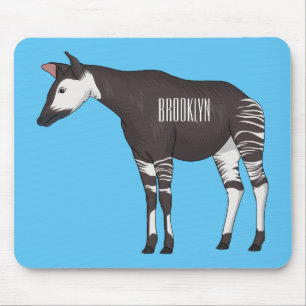 Okapi cartoon Illustration Mousepad