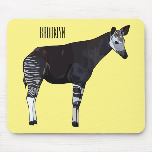 Okapi cartoon Illustration Mousepad (Vorne)