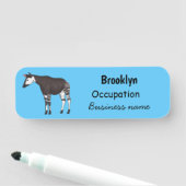 Okapi cartoon Illustration Namensschild (Beispiel)