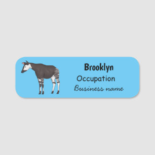 Okapi cartoon Illustration Namensschild