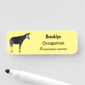 Okapi cartoon Illustration Namensschild (Beispiel)