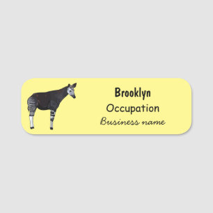 Okapi cartoon Illustration Namensschild