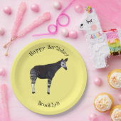 Okapi cartoon Illustration Pappteller (Party)