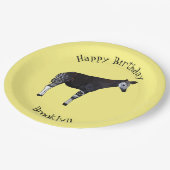 Okapi cartoon Illustration Pappteller (Schrägansicht)