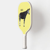 Okapi cartoon Illustration Pickleball Schläger (Links)