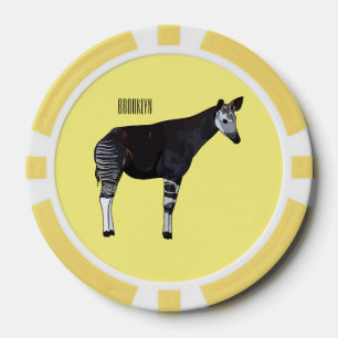 Okapi cartoon Illustration Pokerchips