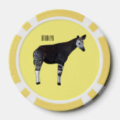 Okapi cartoon Illustration Pokerchips (Rückseite)
