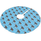 Okapi cartoon Illustration Polyester Weihnachtsbaumdecke (Schrägansicht)