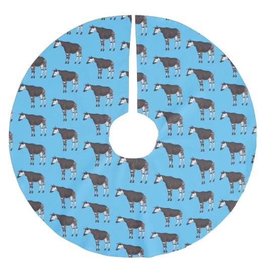 Okapi cartoon Illustration Polyester Weihnachtsbaumdecke (Vorderseite)