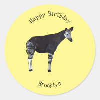 Okapi cartoon Illustration