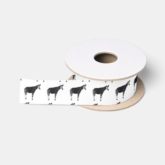 Okapi cartoon Illustration Satinband (Spule)