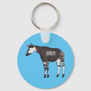 Okapi cartoon Illustration Schlüsselanhänger