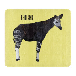 Okapi Cartoon-Illustration Schneidebrett