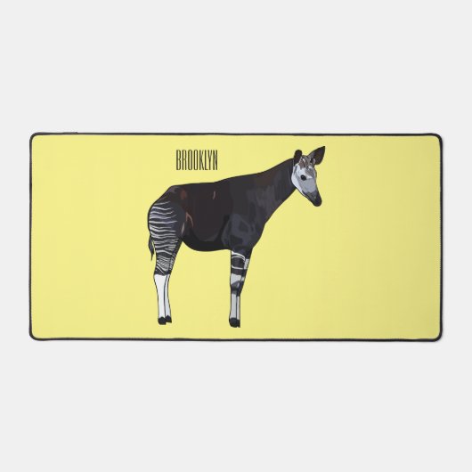 Okapi cartoon Illustration Schreibtischunterlage (Vorderseite)