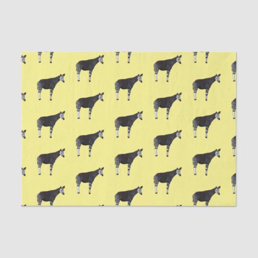 Okapi cartoon Illustration Seidenpapier (Vorderseite)