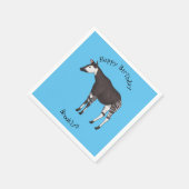 Okapi cartoon Illustration Serviette (Ecke)