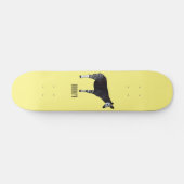 Okapi cartoon Illustration Skateboard (Horizontal)