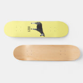 Okapi cartoon Illustration Skateboard (Horizontal)