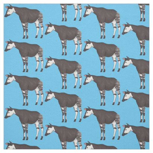 Okapi cartoon Illustration Stoff (Muster)