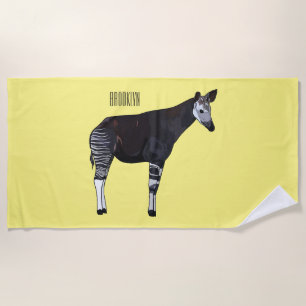 Okapi cartoon Illustration Strandtuch