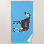 Okapi cartoon illustration strandtuch (Vorderseite)