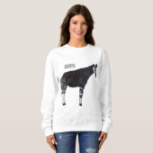Okapi cartoon Illustration Sweatshirt (Vorne ganz)