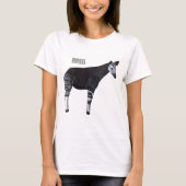 Okapi cartoon Illustration T-Shirt (Vorderseite)