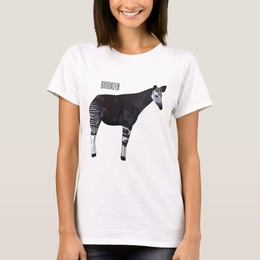 Okapi cartoon Illustration T-Shirt (Vorderseite)