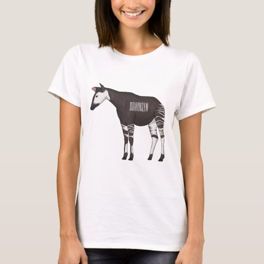 Okapi cartoon Illustration T-Shirt (Vorderseite)