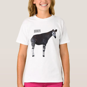 Okapi cartoon Illustration T-Shirt
