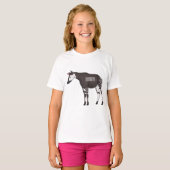 Okapi cartoon Illustration T-Shirt (Vorne ganz)