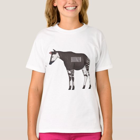 Okapi cartoon Illustration T-Shirt (Vorderseite)