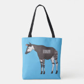 Okapi cartoon Illustration Tasche (Rückseite)