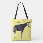 Okapi cartoon Illustration Tasche (Rückseite)