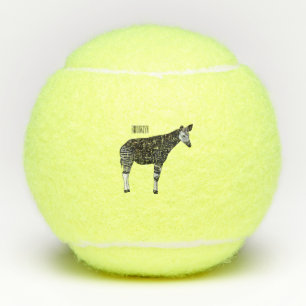 Okapi cartoon Illustration Tennisbälle