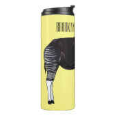 Okapi cartoon Illustration Thermosbecher (Nach links gedreht)