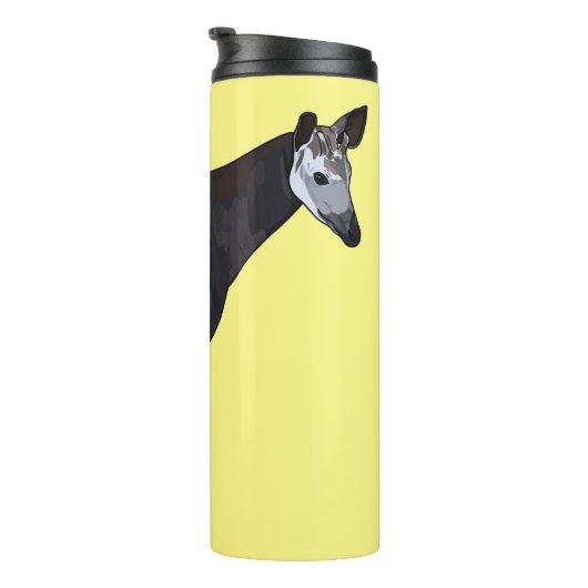 Okapi cartoon Illustration Thermosbecher (Nach rechts gedreht)